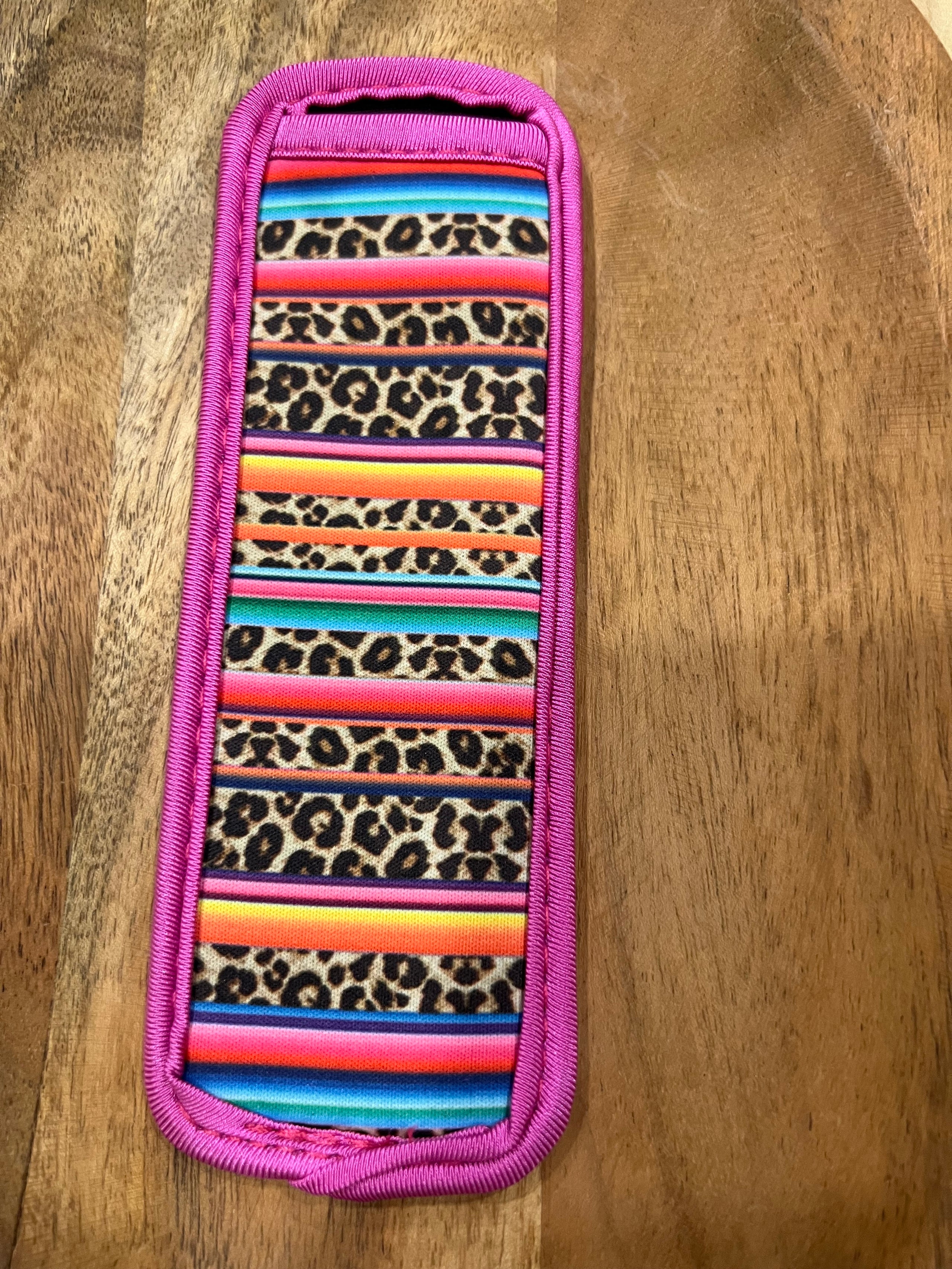 Cheetah Stripe Neoprene Popsicle Holder The Lily Barn Boutique